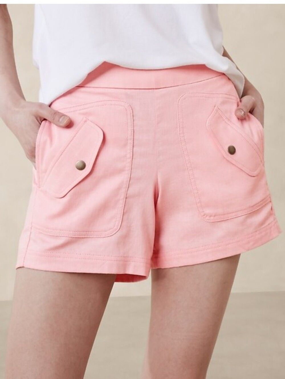Banana Republic Factory Pink Linen Blend Shorts - Size Medium